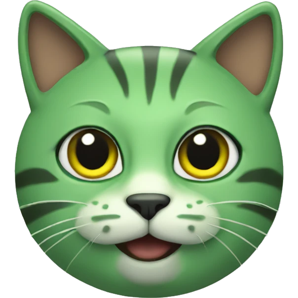 Green cat emoji