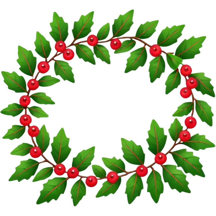 Holiday garland laying horizontally\ emoji