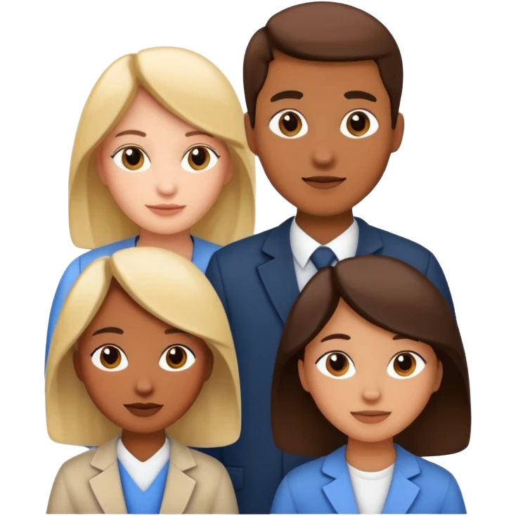 3 students and one teacher  emoji
