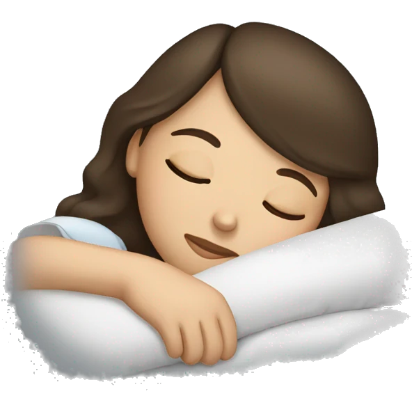 Brunette girl sleeping emoji