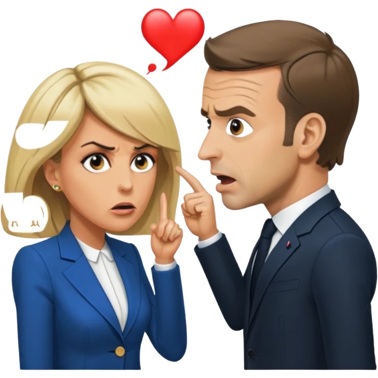 Macron & Brigitte fight emoji