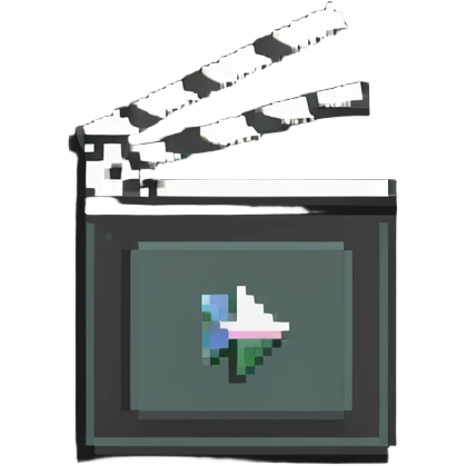 YouTube Studio badge with film slate and play button icon emoji