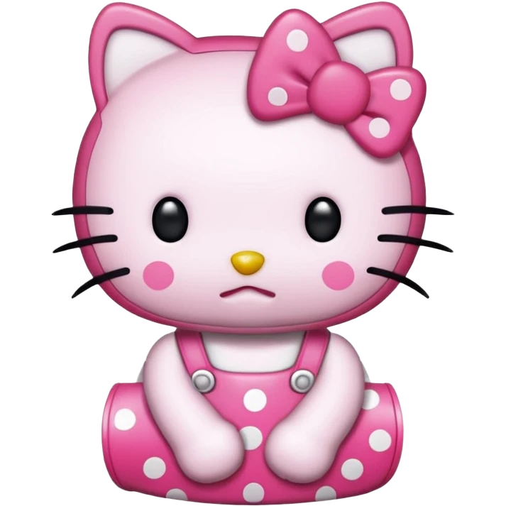 Hello kitty en puntitos para pegar y copiar emoji