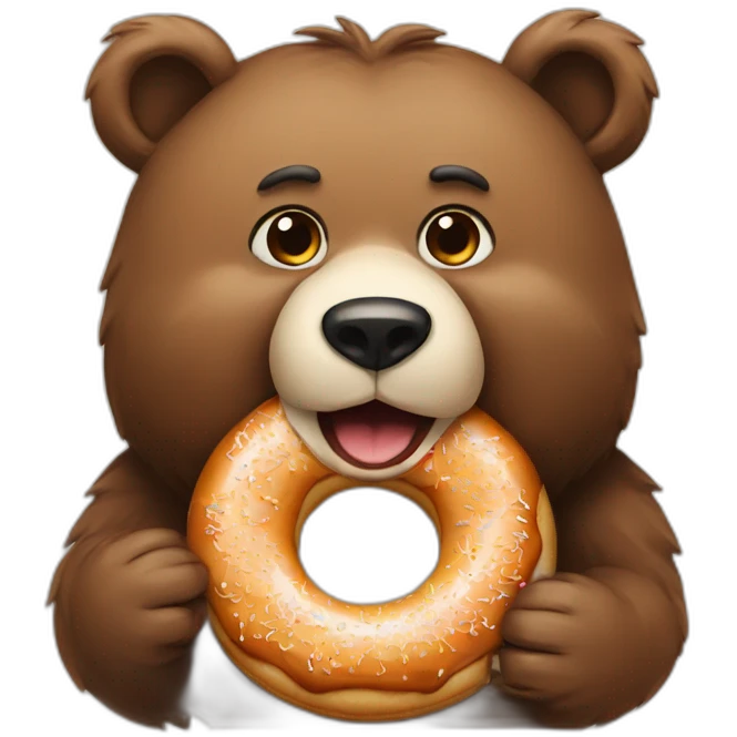 bear eating an donnut emoji