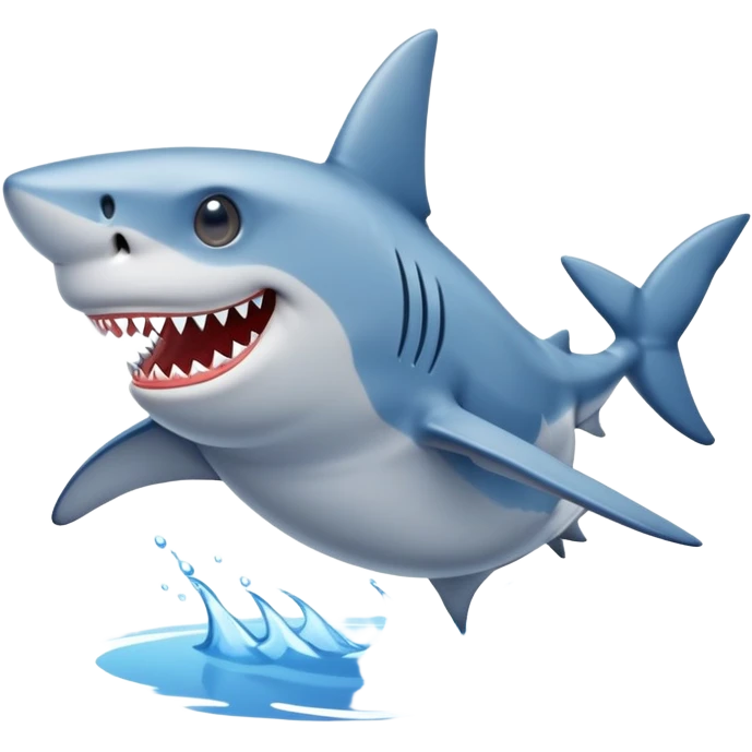 A shark with shoes blue emoji