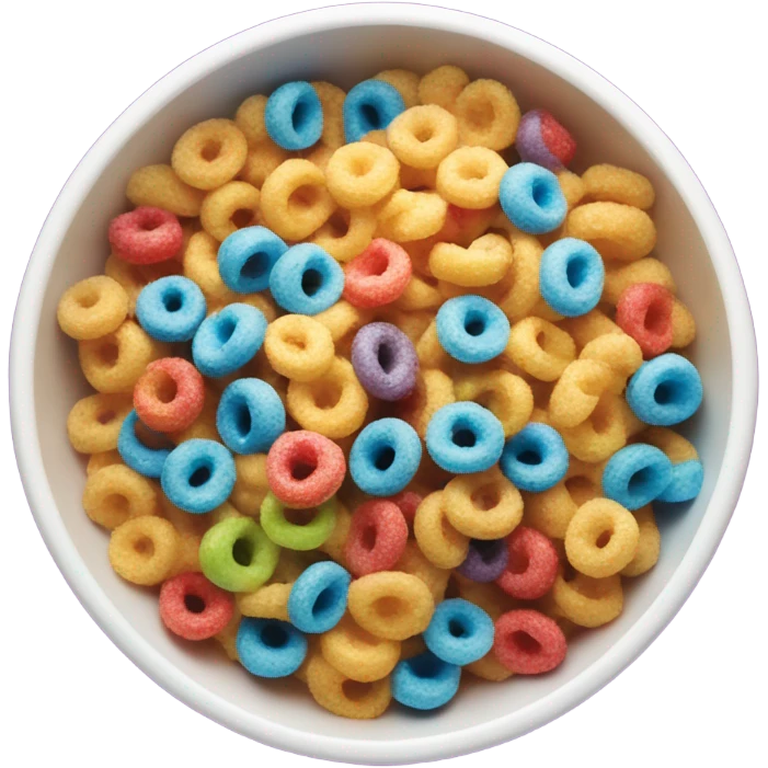 Bowl of Froot Loops cereal  emoji