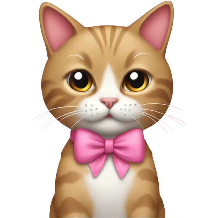 cat with pink bow emoji