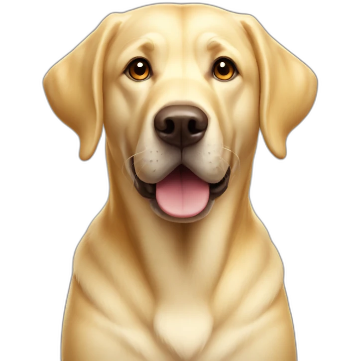 Very cute goofy yellow Labrador emoji