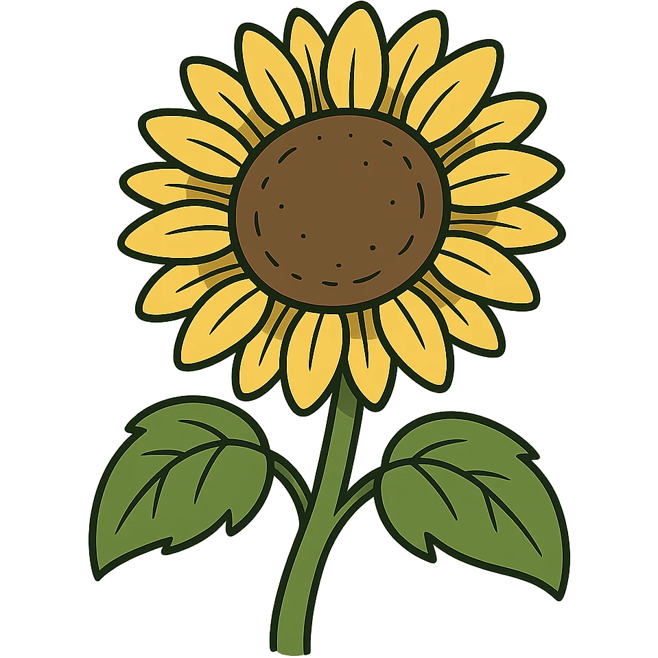 sunflower drawing emoji
