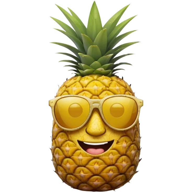 Pineapple man with sunglasses emoji