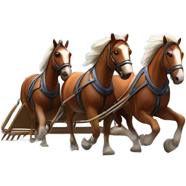 Horse sledding emoji