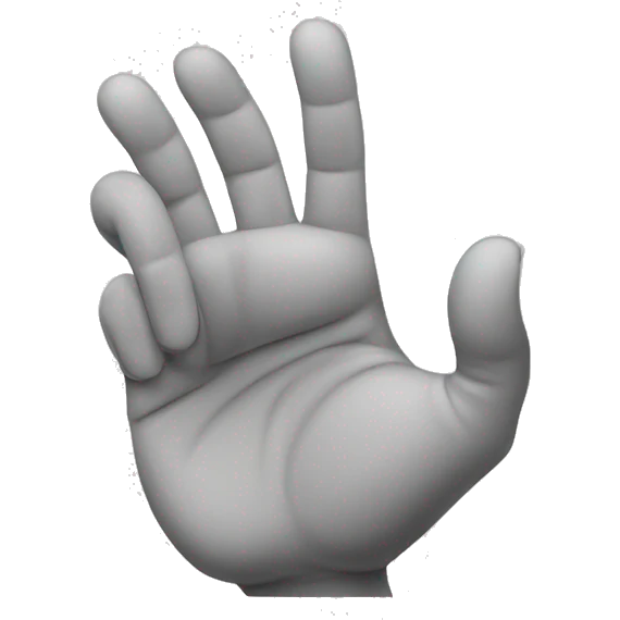 Hand with 4 finger up and thumb closed emoji