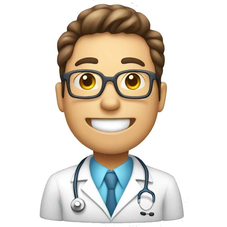 happy doctor with thermometer emoji