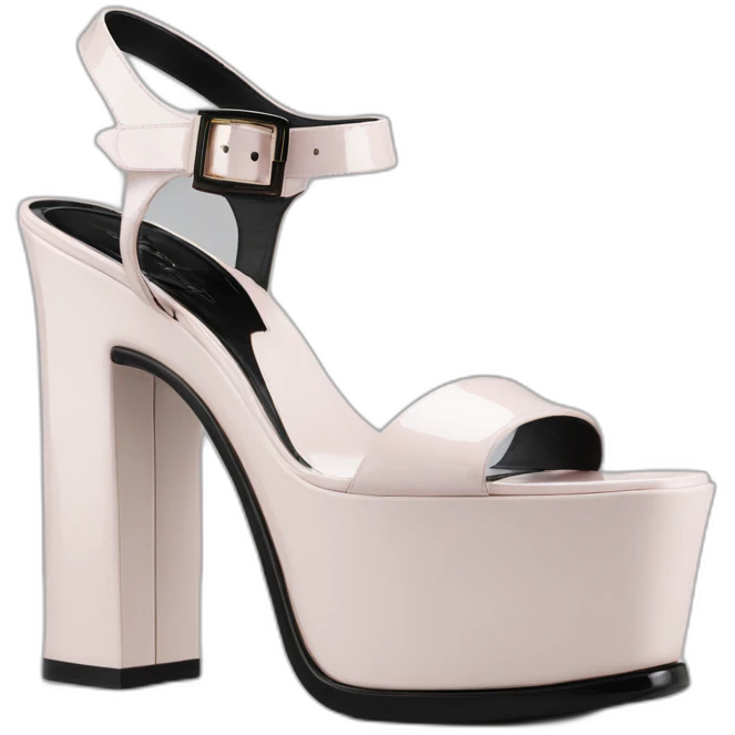 ysl black patent TRIBUTE PLATFORM SANDAL PATENT LEATHER emoji