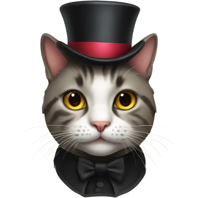 Cat with tophat emoji