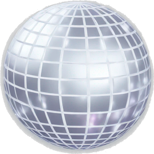 White disco ball emoji