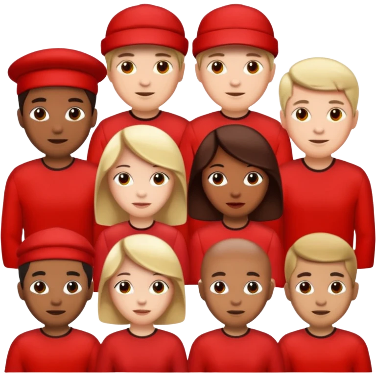 Red group peoples  emoji
