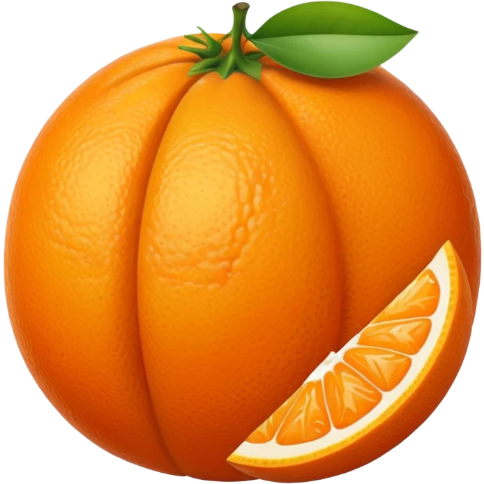 half Orange fruit emoji