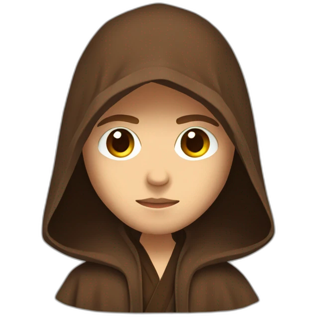 anakin skywalker (sith eyes) (brown hooded robe) (portrait, front facing) emoji