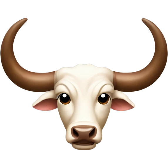 Bull horns through a buckeye emoji