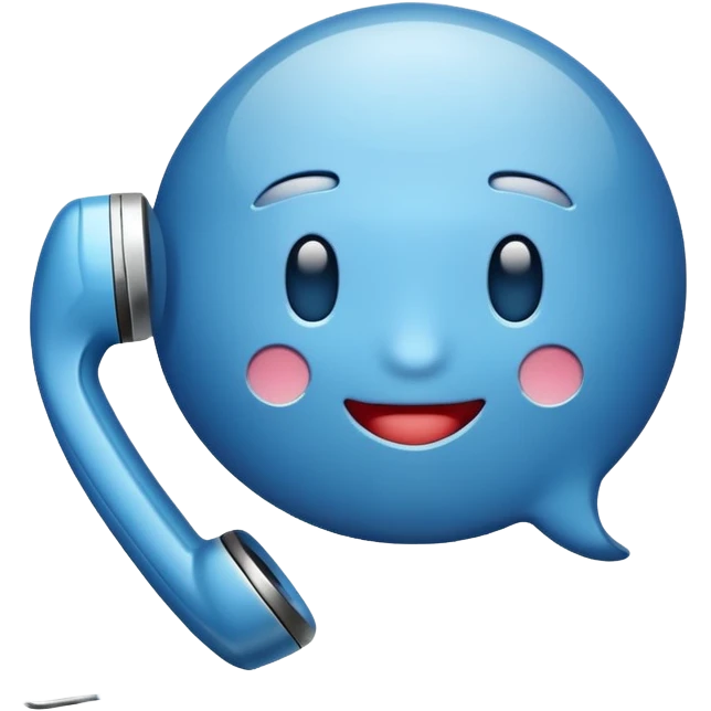 phone icon with a speech bubble emoji emoji