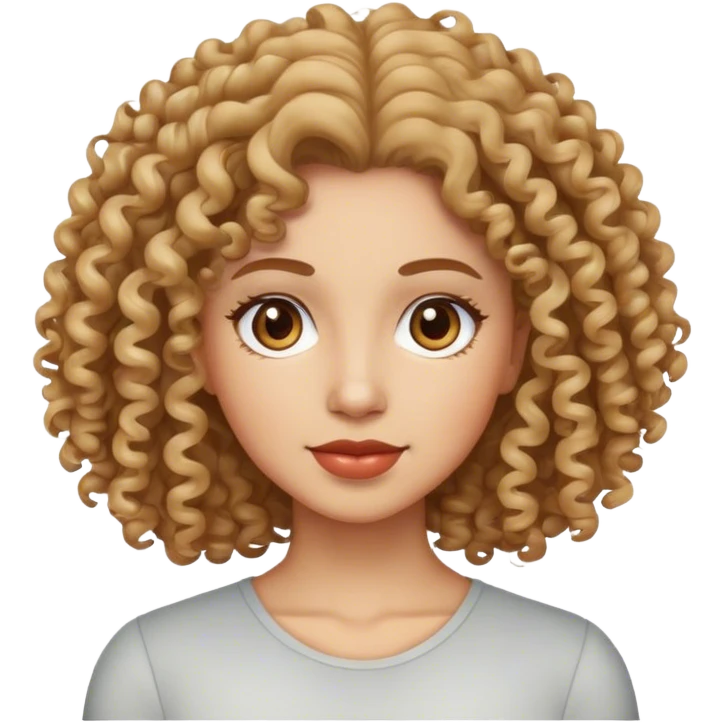 Mujer con pelo rizado emoji
