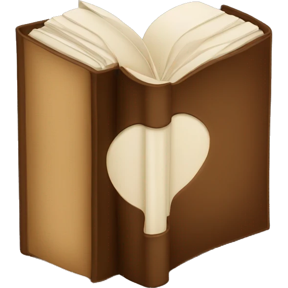Beautiful brown open book emoji