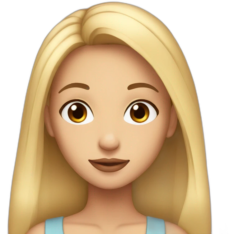 Girl named Liana blonde with brown eyes she is skiny emoji