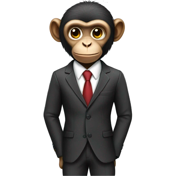 monkey wearing a suit emoji