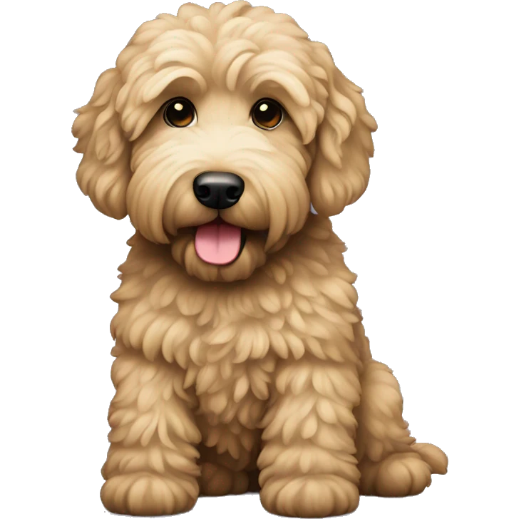 Black goldendoodle emoji