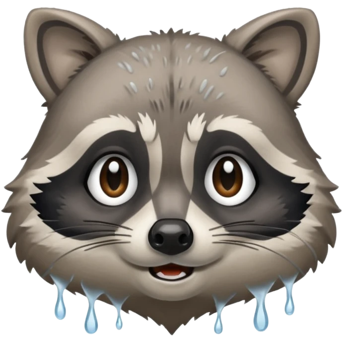 
the raccoon is crying emoji