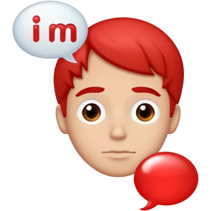 The words I’m terry in a thought bubble with red bubble letter font  emoji