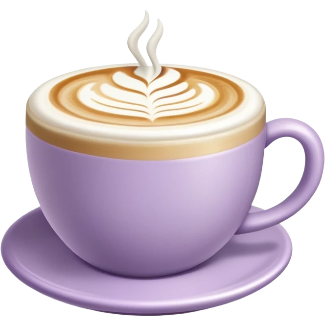 Pale purple coffe Latte  emoji