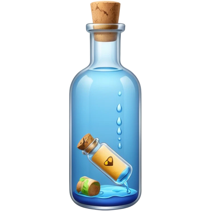 A Message Bottle, blue emoji