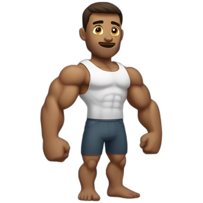 muscular man with one skinny arm emoji