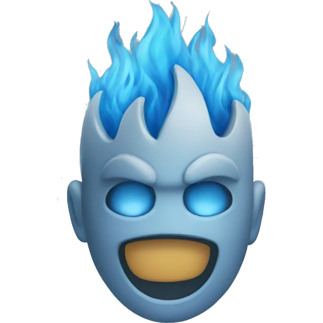 Blue flames emoji