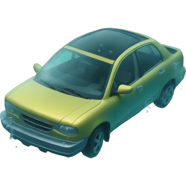 A car underwater emoji