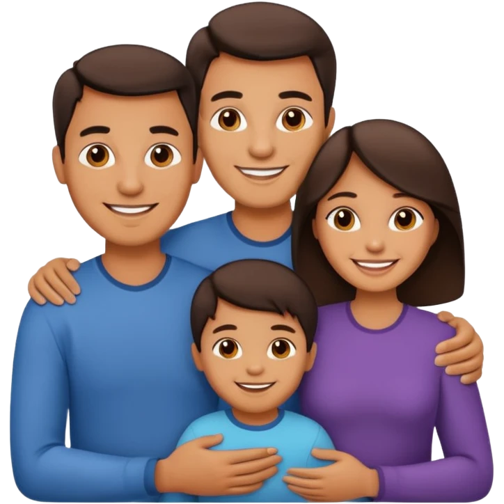happy famly: mother, father and child emoji