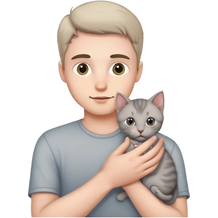Guy take a kitty  emoji