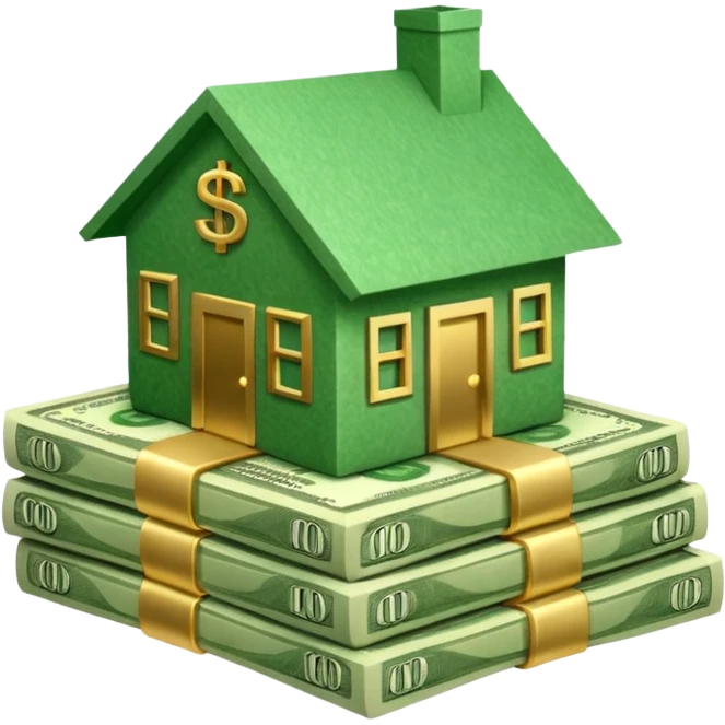 A money and a house emoji
