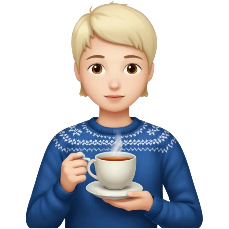 A person drinking tea. emoji