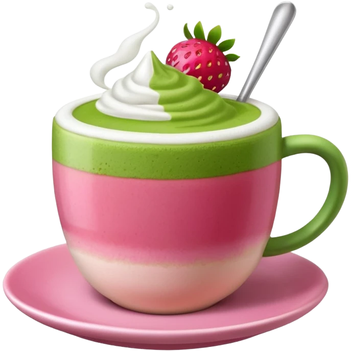 strawberry matcha  emoji