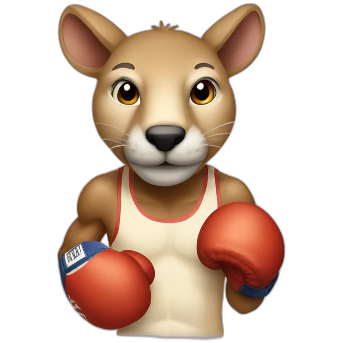Kangourou boxeur emoji