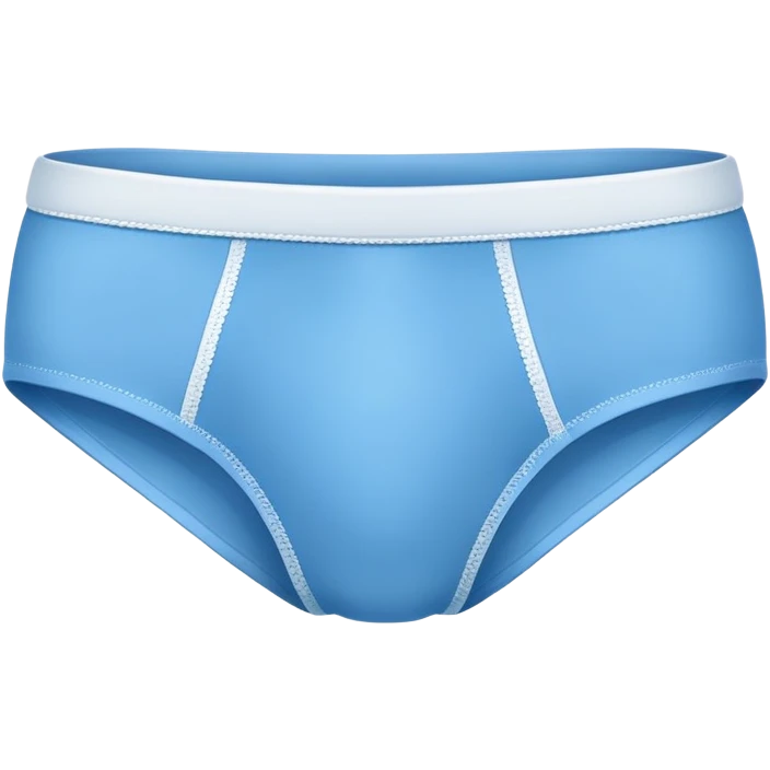 cartoon briefs underwear in blue color emoji