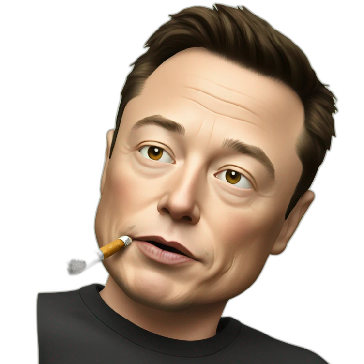 Elon musk smoking weed emoji