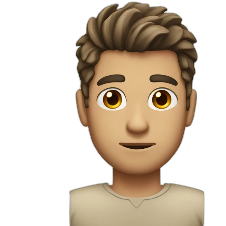 A guy with light dark hair and a scar on his eyebrow emoji