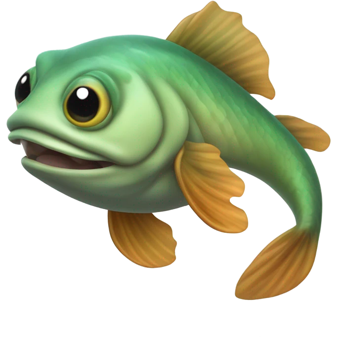 Fish resembling salamander with legs emoji