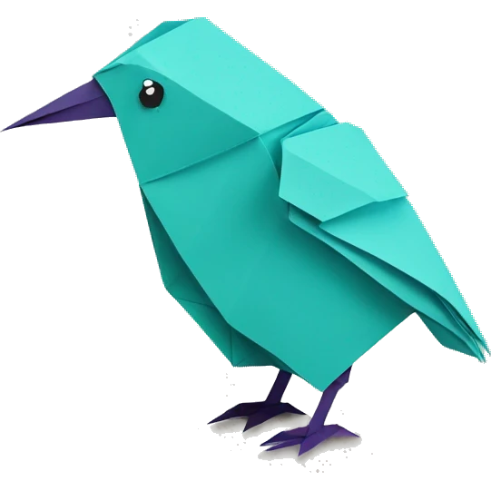 bird paper origami emoji