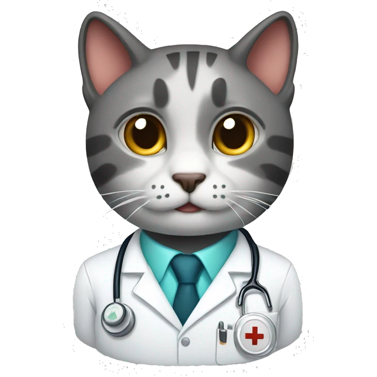 A cat who is a medic emoji