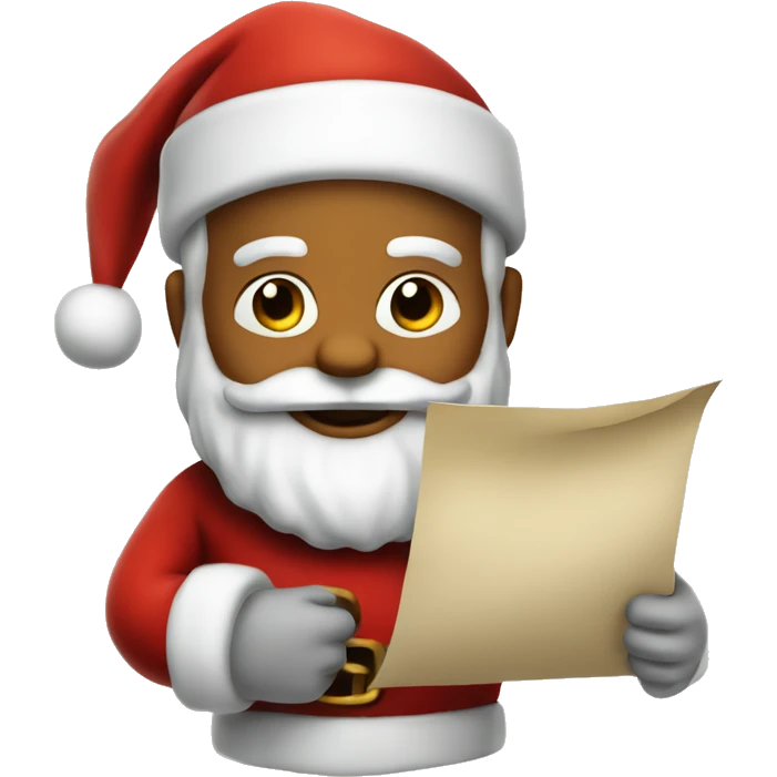 santa claus with nice list emoji
